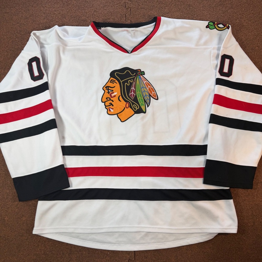 Chicago Blackhawks Clark Griswold 00 Hockey Jersey White Mens XXL Stitched NHL